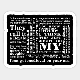 Pulp Quotes Sticker